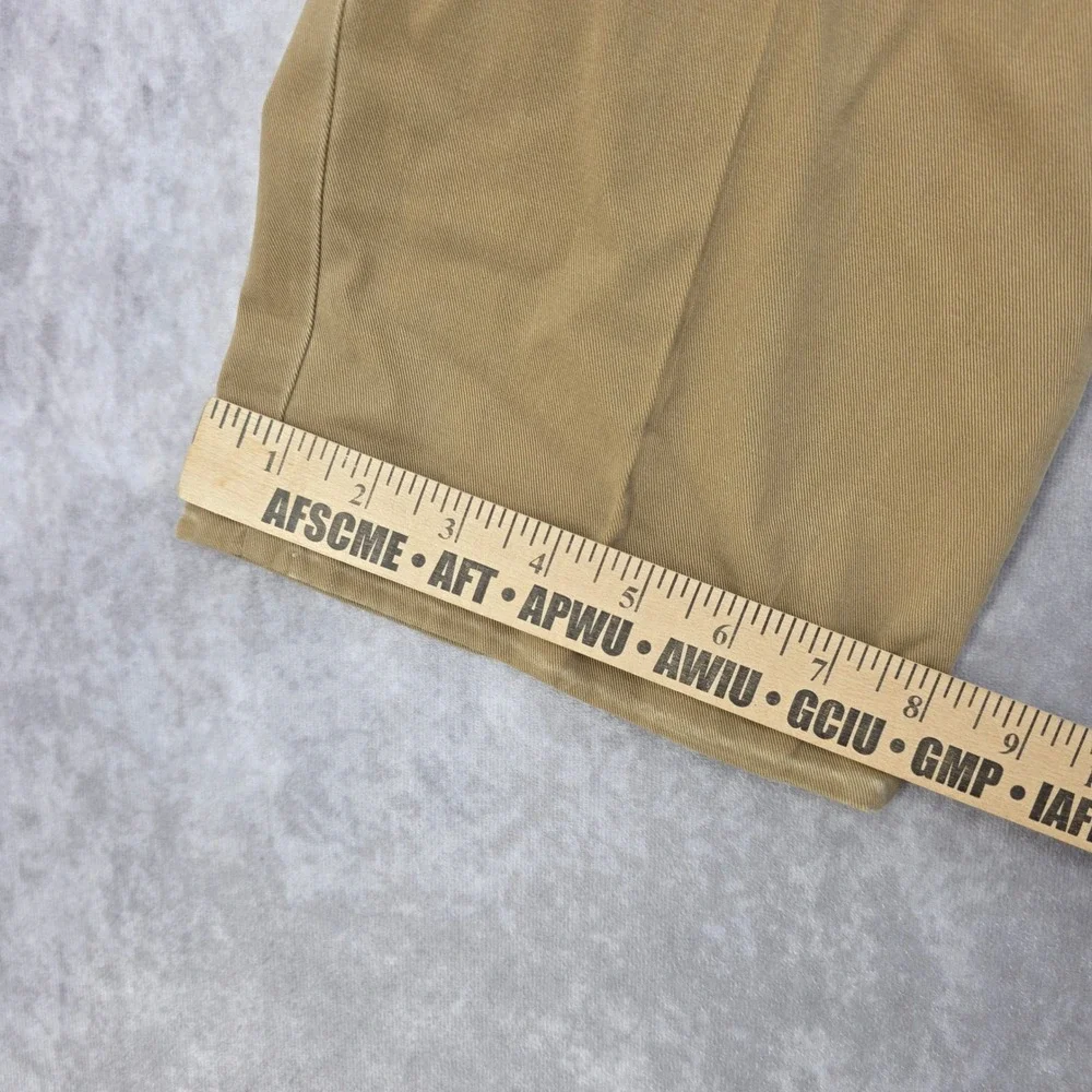 Polo Ralph Lauren Chino Pants Mens 34x30 Khaki Cuffed Straight Leg Tan Fit 34x28